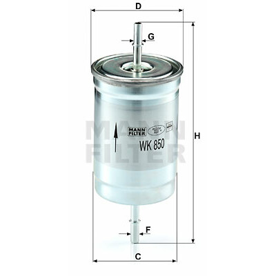 Filtre à carburant MANN-FILTER WK 850