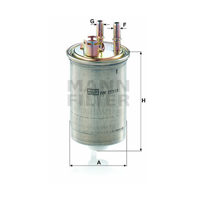 Filtre à carburant MANN-FILTER WK 853/18