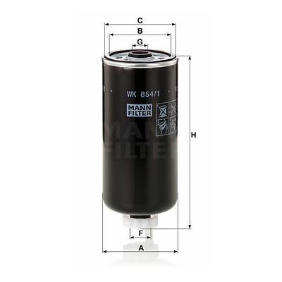 Filtre à carburant MANN-FILTER WK 854/1