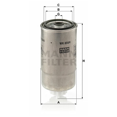 Filtre à carburant MANN-FILTER WK 854/4
