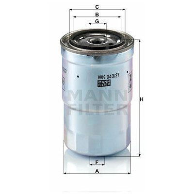 Filtre à carburant MANN-FILTER WK 940/37 x
