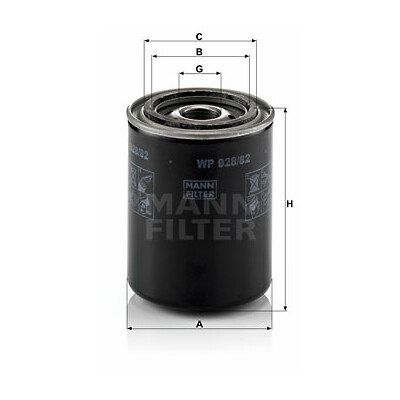 Filtre à huile MANN-FILTER WP 928/82