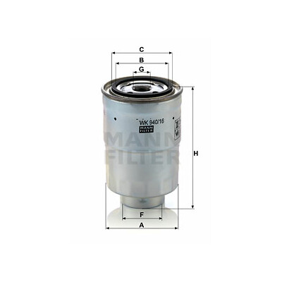 Filtre à carburant MANN-FILTER WK 940/16 x