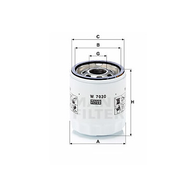 Filtre à huile MANN-FILTER W 7030