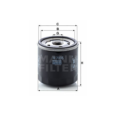 Filtre à huile MANN-FILTER W 7035
