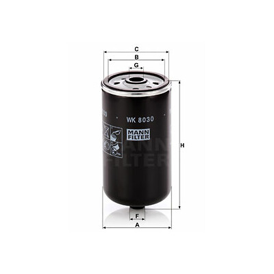 Filtre à carburant MANN-FILTER WK 8030