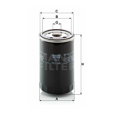 Filtre à huile MANN-FILTER W 719/4