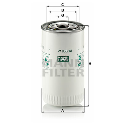 Filtre à huile MANN-FILTER W 950/13