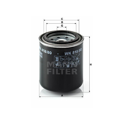 Filtre à carburant MANN-FILTER WK 818/80