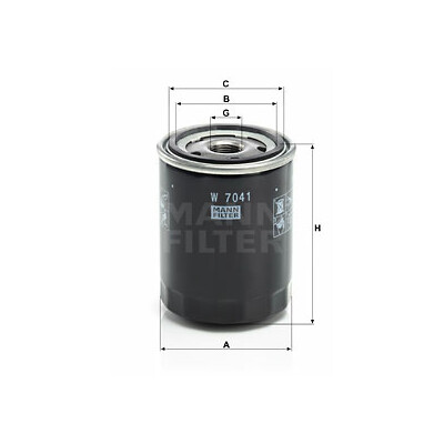 Filtre à huile MANN-FILTER W 7041
