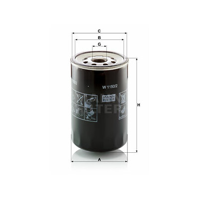 Filtre à huile MANN-FILTER W 1150/2