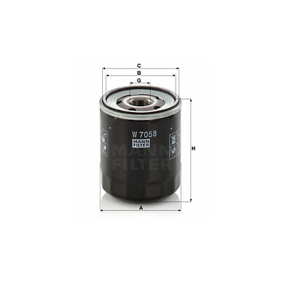 Filtre à huile MANN-FILTER W 7058