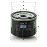 Filtre à huile MANN-FILTER MW 77