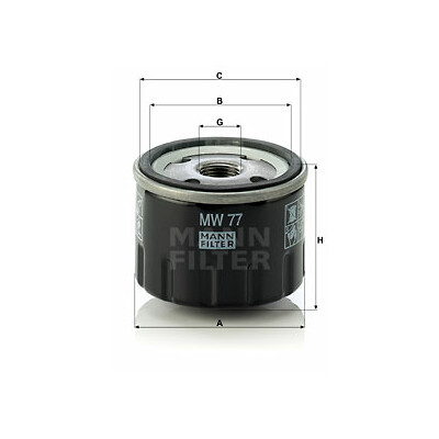 Filtre à huile MANN-FILTER MW 77