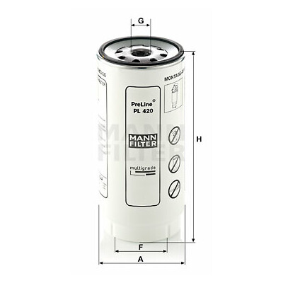 Filtre à carburant MANN-FILTER PL 420 x