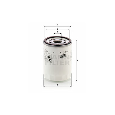Filtre à huile MANN-FILTER W 7034