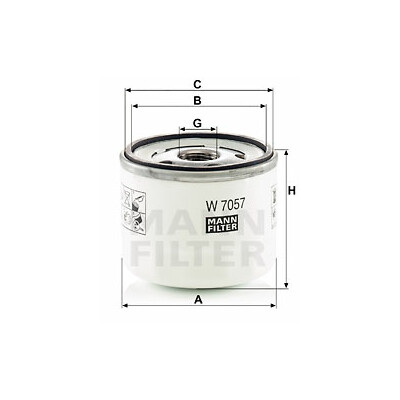 Filtre à huile MANN-FILTER W 7057