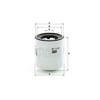 Filtre à huile MANN-FILTER WD 10 001 x