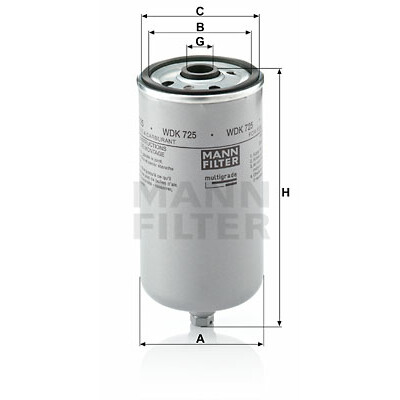 Filtre à carburant MANN-FILTER WDK 725