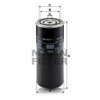 Filtre à carburant MANN-FILTER WDK 962/17