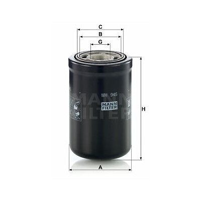Filtre hydraulique, transmission automatique MANN-FILTER WH 945