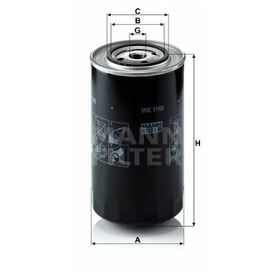 Filtre à carburant MANN-FILTER WK 1168