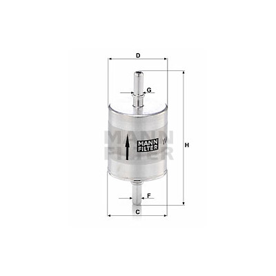 Filtre à carburant MANN-FILTER WK 52/1