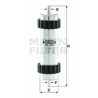 Filtre à carburant MANN-FILTER WK 6037