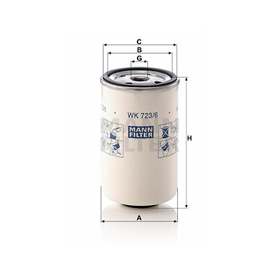 Filtre à carburant MANN-FILTER WK 723/6