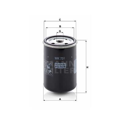 Filtre à carburant MANN-FILTER WK 731