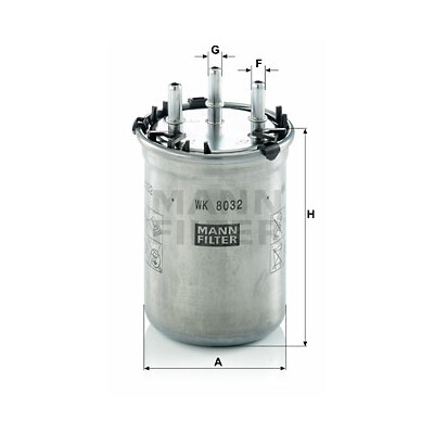 Filtre à carburant MANN-FILTER WK 8032