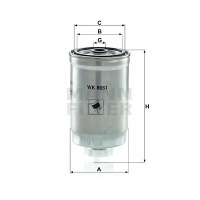 Filtre à carburant MANN-FILTER WK 8051