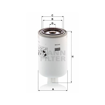 Filtre à carburant MANN-FILTER WK 9165 x