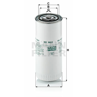 Filtre à carburant MANN-FILTER WK 962/4