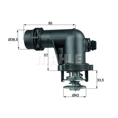 Thermostat, liquide de refroidissement MAHLE ORIGINAL TM 15 105