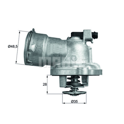 Thermostat, liquide de refroidissement MAHLE ORIGINAL TM 28 87