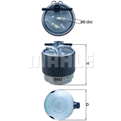Filtre à carburant MAHLE ORIGINAL KL 440/41