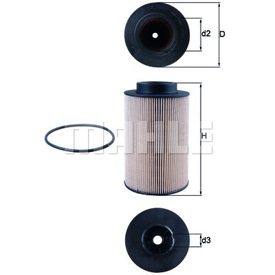 Filtre à carburant MAHLE ORIGINAL KX 191/1D
