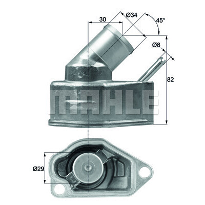 Thermostat, liquide de refroidissement MAHLE ORIGINAL TI 10 92