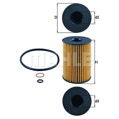 Filtre à huile MAHLE ORIGINAL OX 353/7D