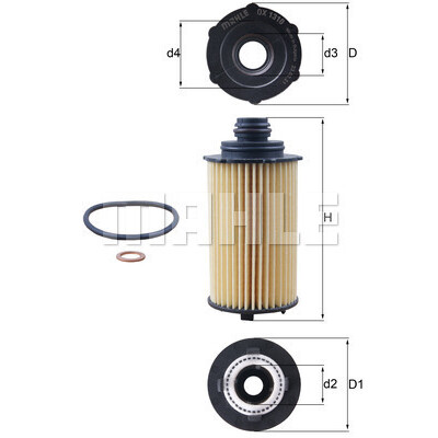 Filtre à huile MAHLE ORIGINAL OX 1310D