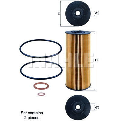Filtre à huile MAHLE ORIGINAL OX 137D1/S