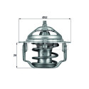 Thermostat, liquide de refroidissement MAHLE ORIGINAL TX 64 88