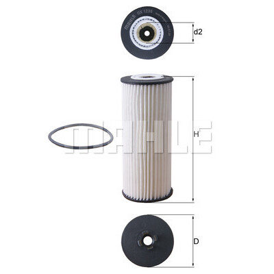 Filtre à huile MAHLE ORIGINAL OX 1236D