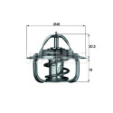 Thermostat, liquide de refroidissement MAHLE ORIGINAL TX 1 87D