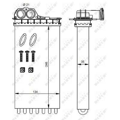 Radiateur de chauffage NRF 54332