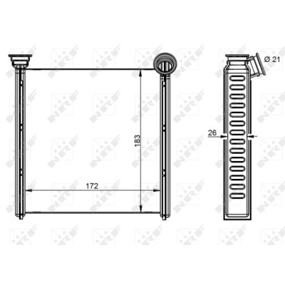 Radiateur de chauffage NRF 54342