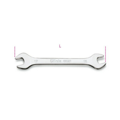 Clé à fourche double chromé brillant 8 x 9 mm