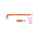 Clé mâle 6 pans coudée colorée avec tête sphérique, chromée 10 MM Orange