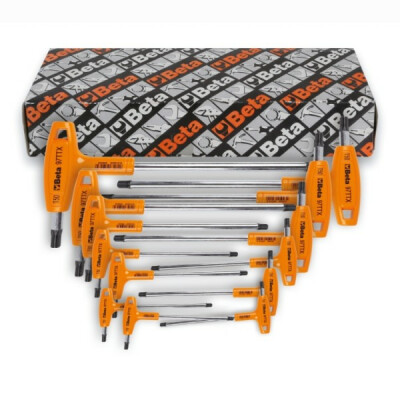Jeu de 11 clés à douilles coudées avec douille pour vis à tête Torx®